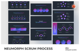 Neumorph Scrum Process PowerPoint Template